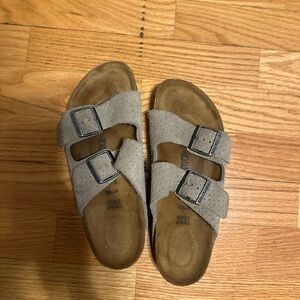 Birkenstock Women's Sandals in Light Gray Suede